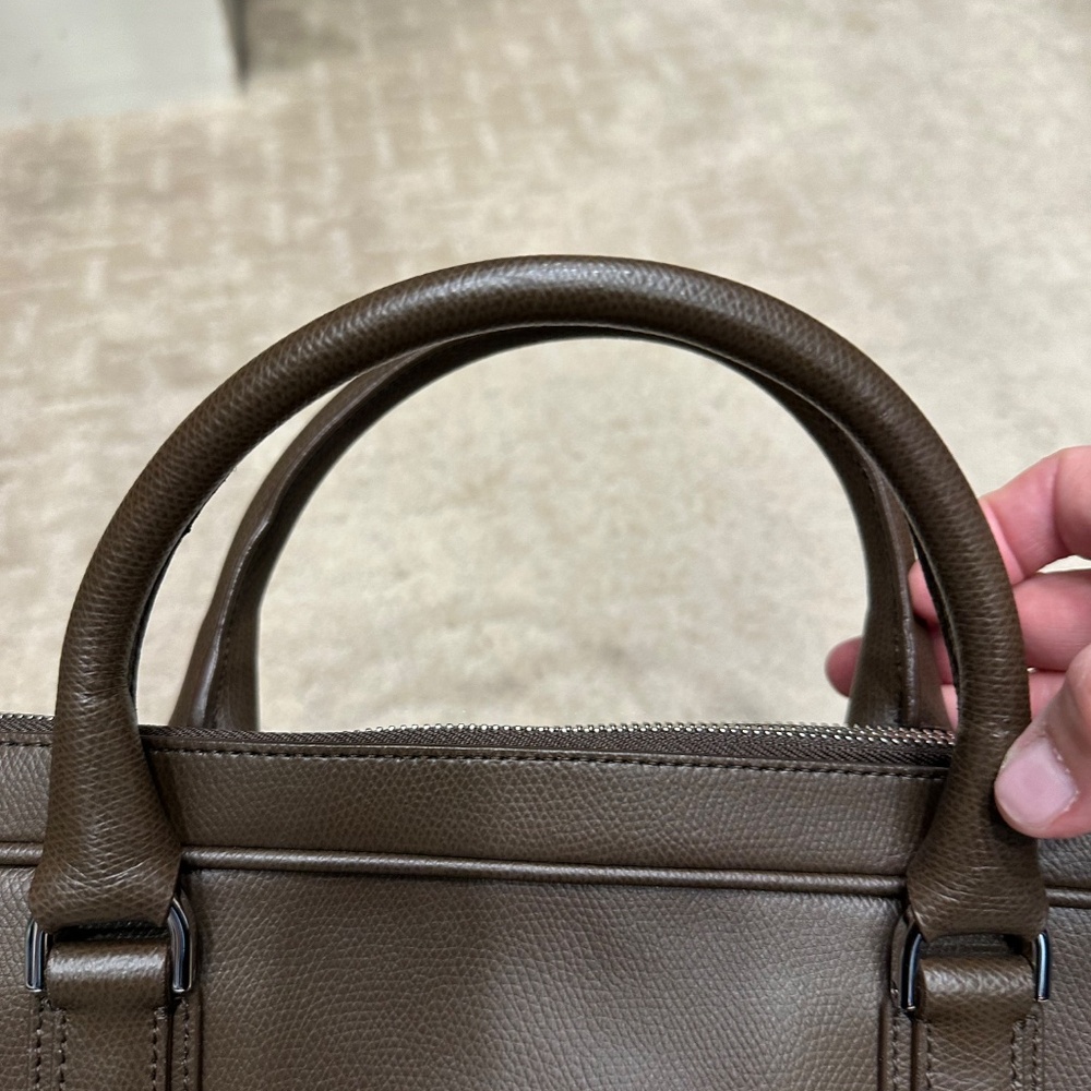 Furla Brown Leather soft side brief case/tote, Unisex - Picture 8 of 16